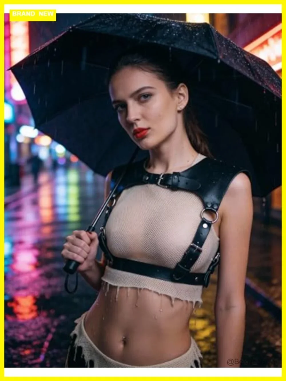 Adjustable Faux Leather Shoulder Harness Gothic Punk Belt Festival Rave Cosplay